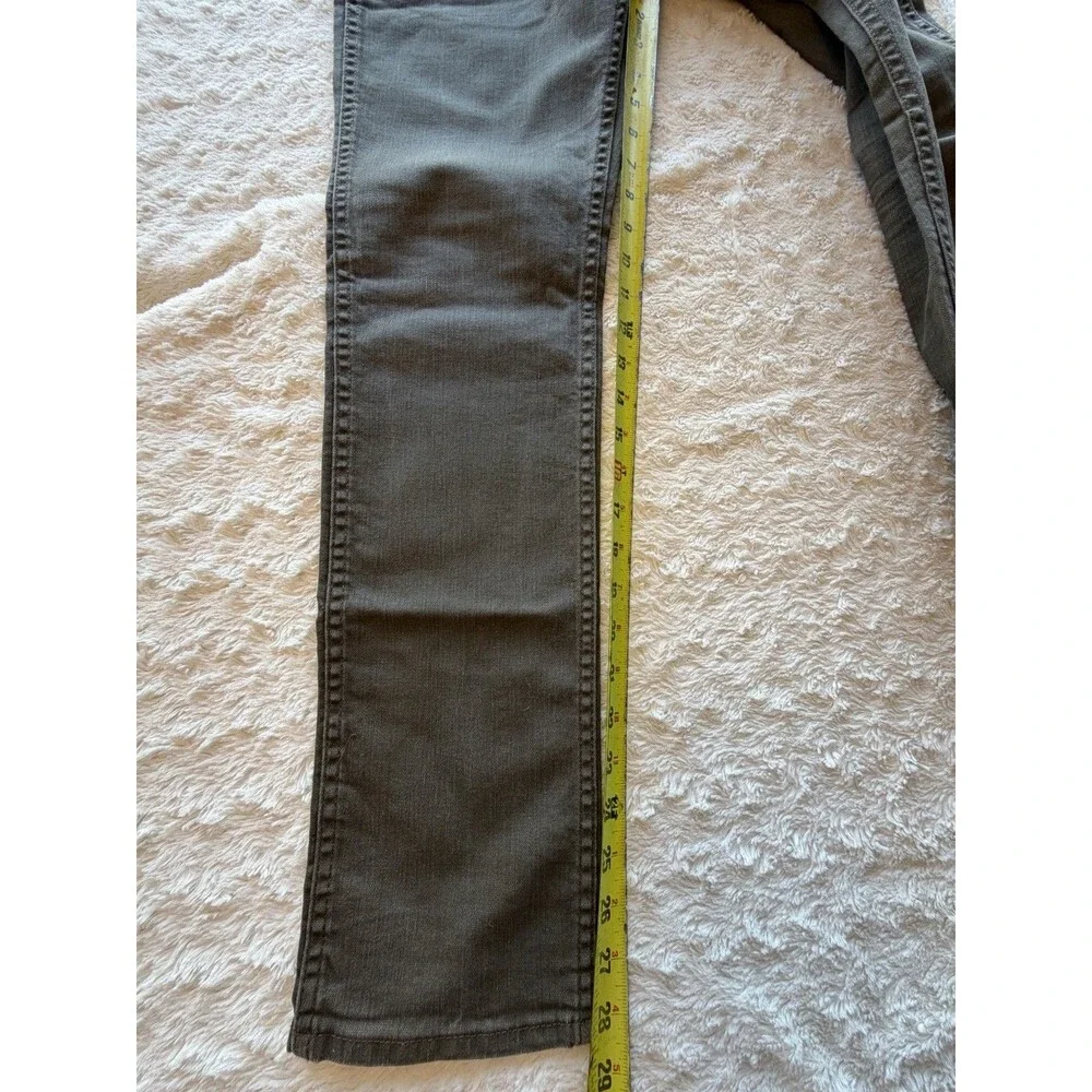 Levi's Slim Straight olive green Denim Jeans 5-Pocket Button Zip Cotton 29x30